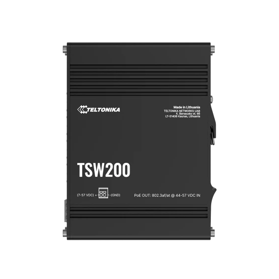 Teltonika TSW200 industrieller Gigabit Ethernet Switch 8-Port 2 SFP PoE+