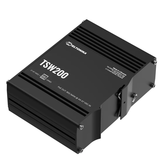 Teltonika TSW200 industrieller Gigabit Ethernet Switch 8-Port 2 SFP PoE+