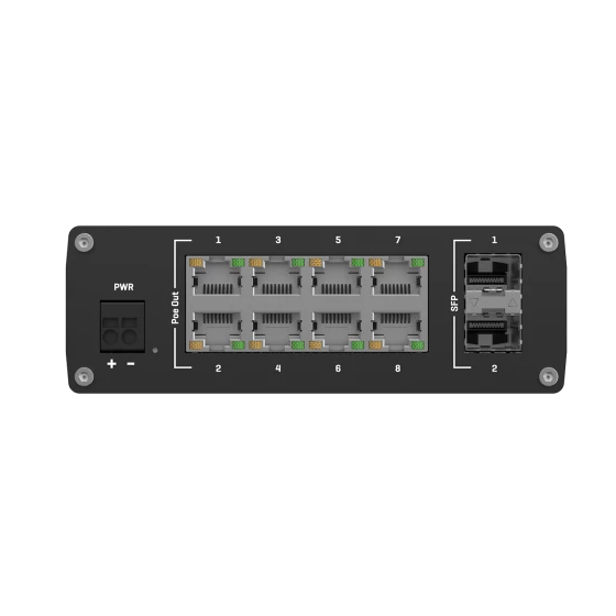 Teltonika TSW200 industrieller Gigabit Ethernet Switch 8-Port 2 SFP PoE+