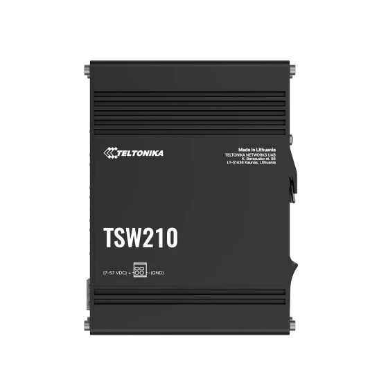 Teltonika TSW210 industrieller unmanaged Ethernet Gigabit Switch 8-Port 2xSFP