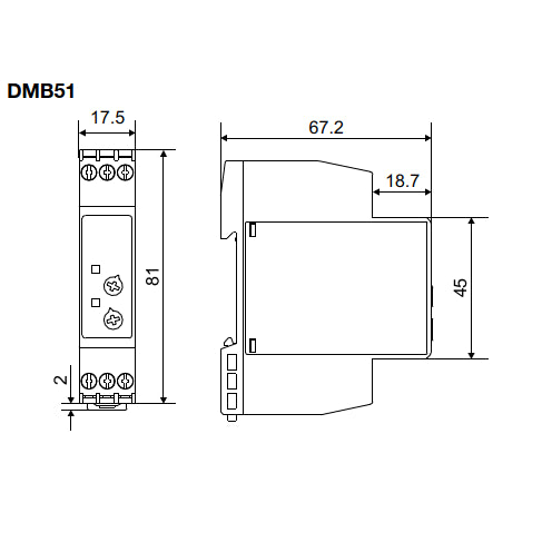 Carlo Gavazzi DMB51CM24 timer multifunction Abemssungen
