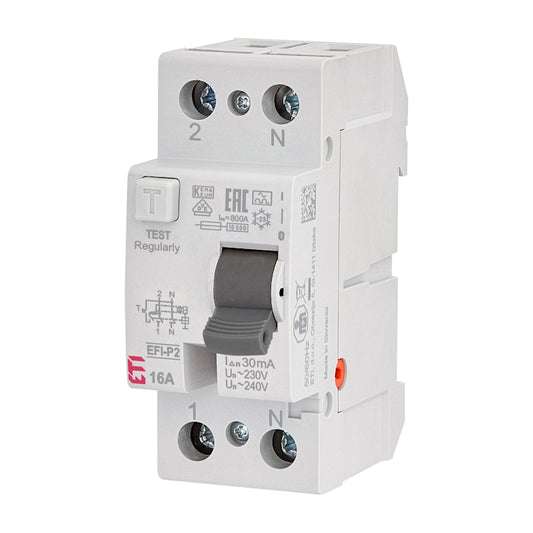 ETI 002061110 Fehlerstromschutzschalter EFI P2 A 16/0.03