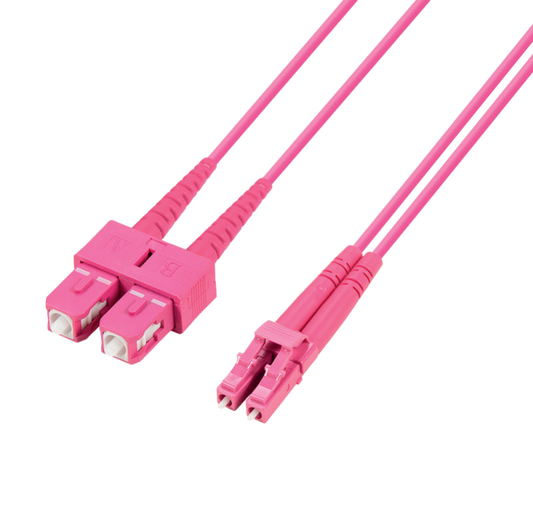 TTL-Network 61552D-0,5M4 LWL Duplex Patchkabel SC UPC auf LC UPC OM4 Multimode